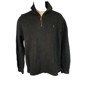 Polo Ralph Lauren Mens Pullover 1/4 Zip Long Sleeve Medium Navy
